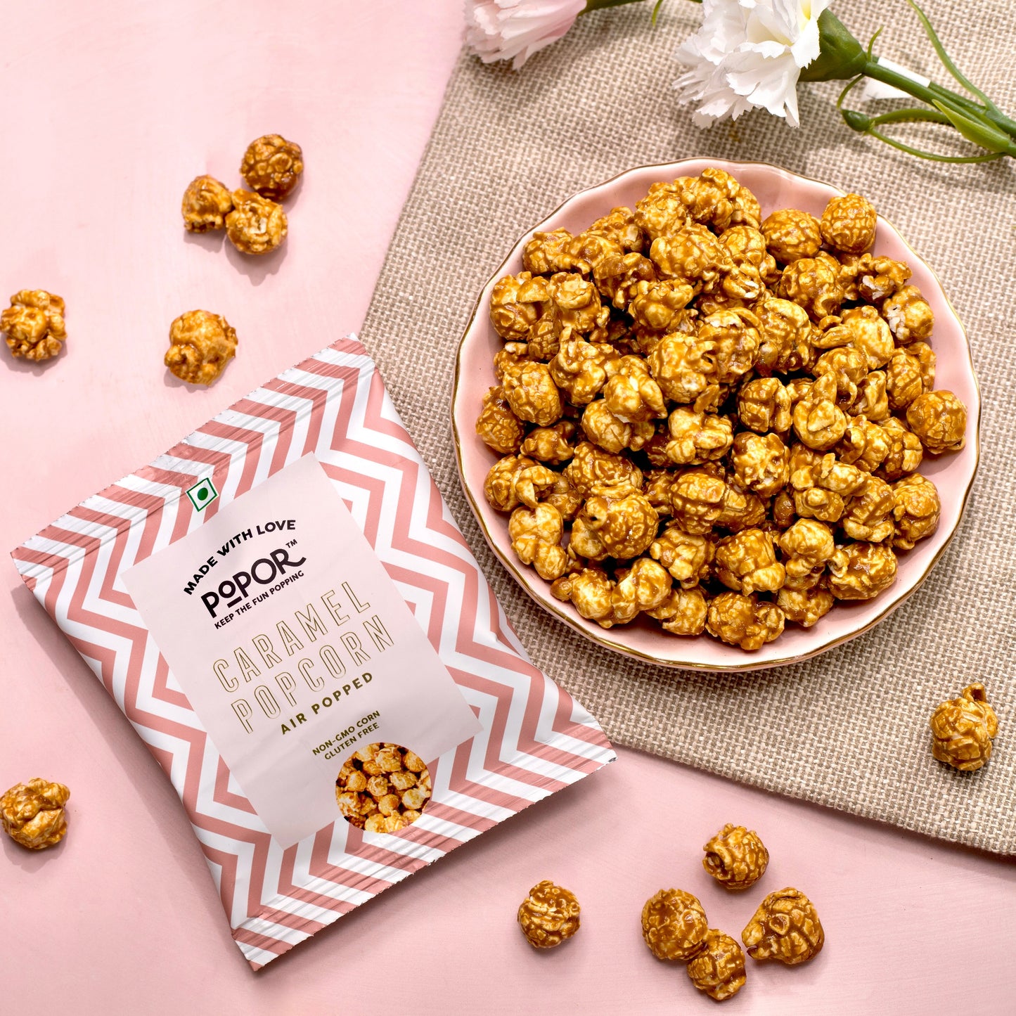 Premium Caramel Popcorn - Pack of 6